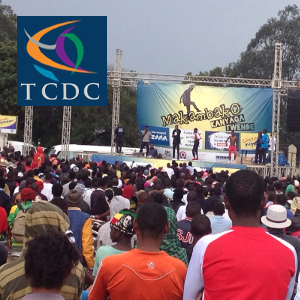 The 'Makambako Kanyaga Twende' event main stage. The 'Makambako Kanyaga Twende' event main stage.