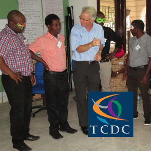 Mr. Peter Labouchere of Bridges of Hope guides master trainers through a module. Mr. Peter Labouchere of Bridges of Hope guides master trainers through a module.